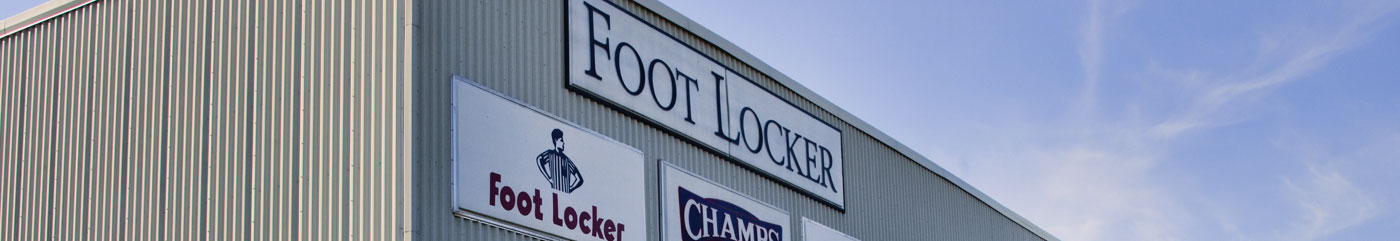 large foot locker warehouse building