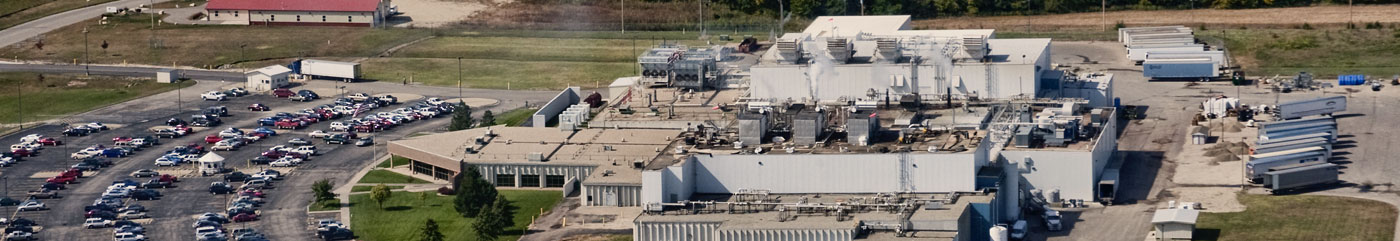 aerial view of large factory in junction city-geary county