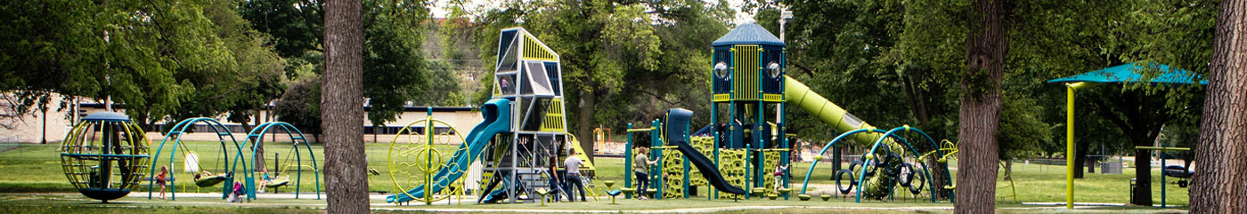 park playground equipment and children